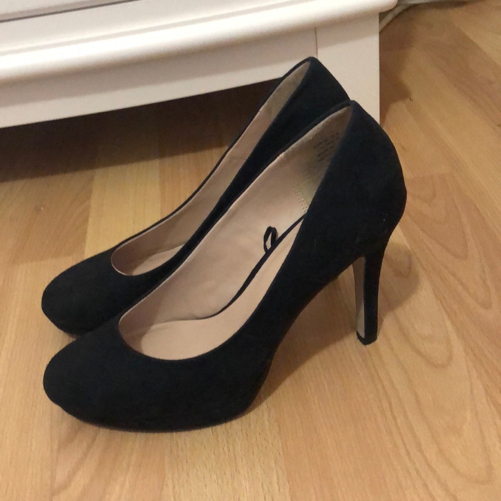black suede heels from h&m